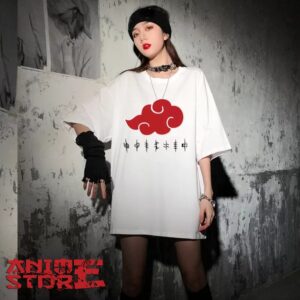 bela naruto akatsuki majica – anime odeća, XS do 3XL